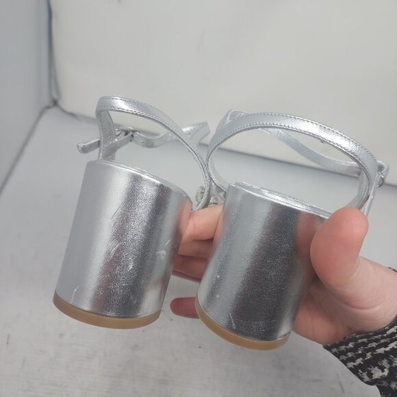 Christian Louboutin Queenie PVC Wedding Silver Jewel Sandal - Picture 10 of 13